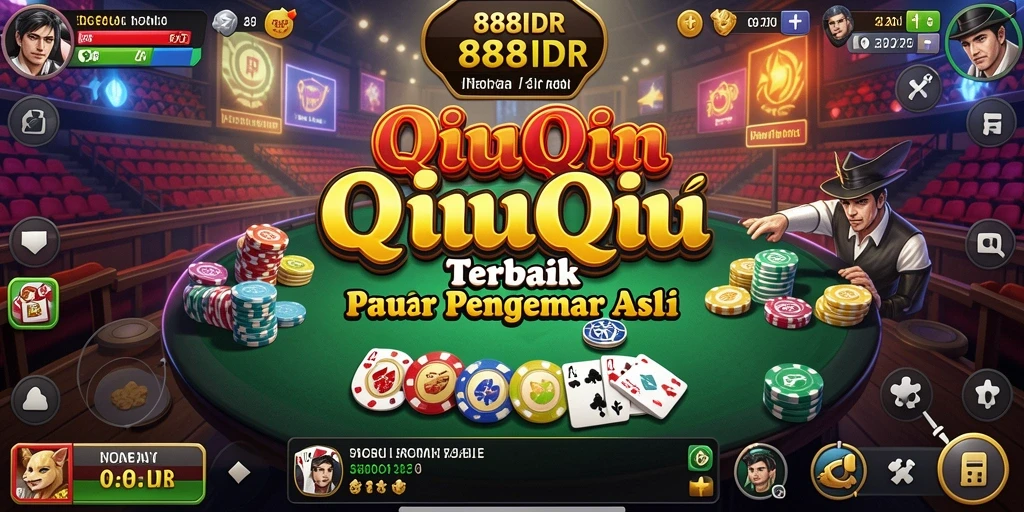 Tampilan gameplay seru di 888IDR dengan kartu QiuQiu.