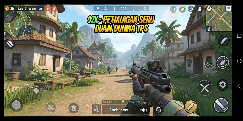 Screenshot yang menampilkan aksi seru di gameplay TPS 9ZK.